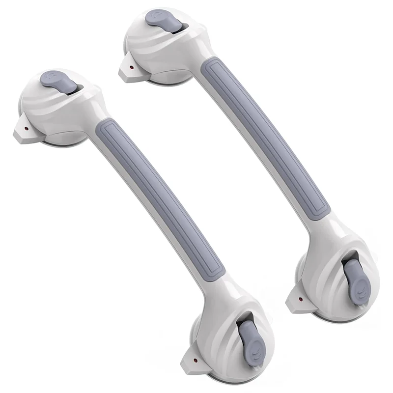 

【Hot-Selling!】16.8 Inch Shower Handle For Senior, 2PCS Grab Bars With Strong Suction Cups For Bathtub And Bathroom