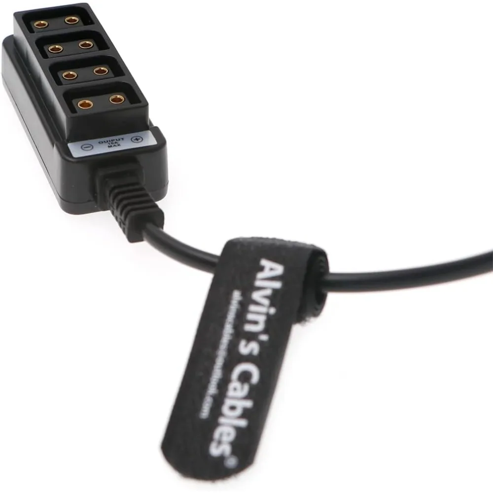 2-Pin to 4 D-Tap Female Breakout-Splitter Power-Cable with Regular for Phantom-Flex4K|ARRI RED DSMC2 Jetpack|RTmotion Sidekick