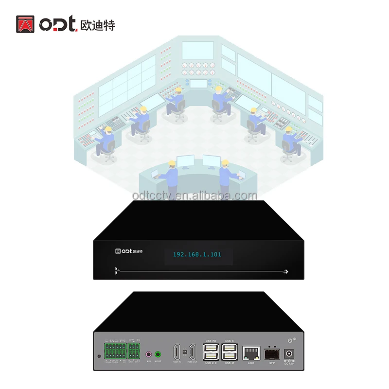 2026 4K HD Network Distributed KVM Output Node, Cross-Regional Interconnected Control System for Seat Collaboration & Data Trans