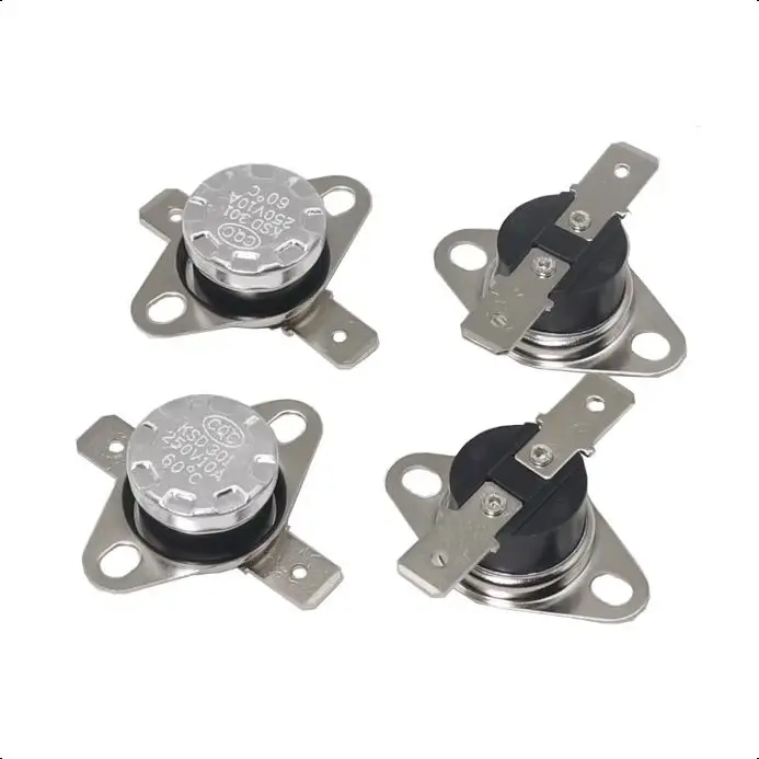 【5-3PCS】Bimetal thermostat KSD301 Temperature Switch Thermal Control 0~150C Degree Celsius Manual Reset Thermostat