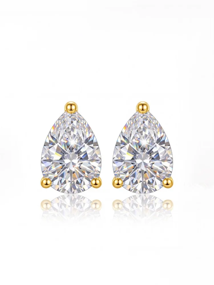 0,8 CT Moissanit-Diamant-Ohrringe in Tropfenform für Damen, ideal für Jubiläen, Partys und Hochzeiten, glänzend, hochwertige, modische Schmuckstücke. – Detail 5