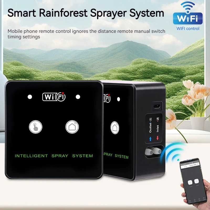 Smart WiFi Mist Spray System Rainforest Sprayer Automatic Timing Irrigation Reptile Plant Humidifier