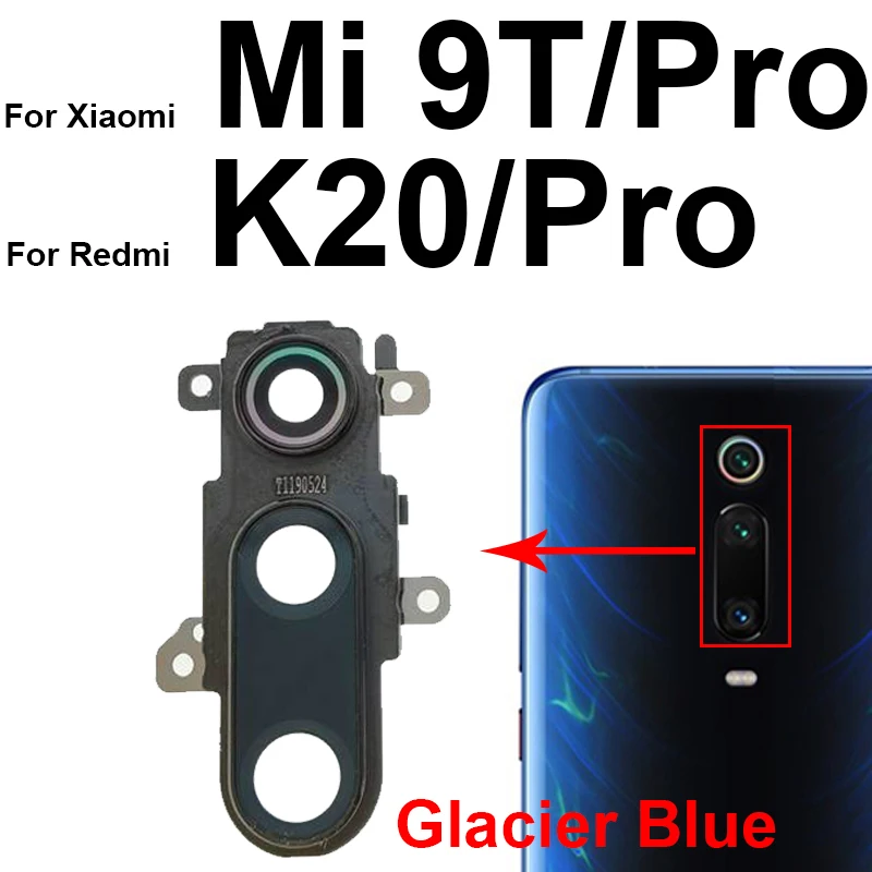 Back Rear Camera Glass Lens For Xiaomi Mi 9T 9T Pro Back Main Camera Lens Glass with Frame Cover Sticker For Redmi K20 K20 Pro