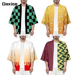 Demon Slayer Kimetsu No Yaiba Tanjiro Kamado Tomioka Giyuu Cosplay Costume Man Kimono Cardigan Woman Yukata Haori Shirt