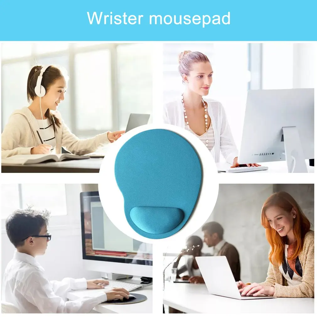 Alas Mouse dengan Sandaran Pergelangan Tangan untuk Komputer Laptop Notebook Alas Mouse Keyboard dengan Sandaran Tangan Alas Mouse Gaming dengan Penyangga Pergelangan Tangan