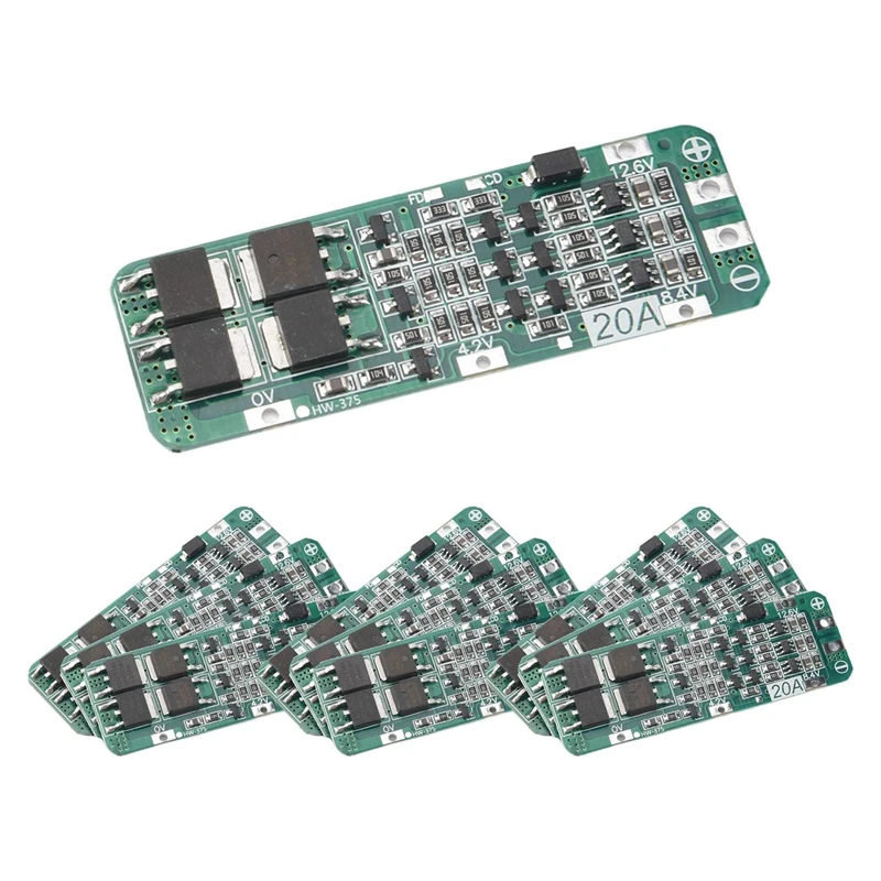 

10Pcs 3S 20A BMS 18650 Li-Ion модуль зарядного устройства литиевой батареи PCB 11,1 V 12V 12,6 V Module