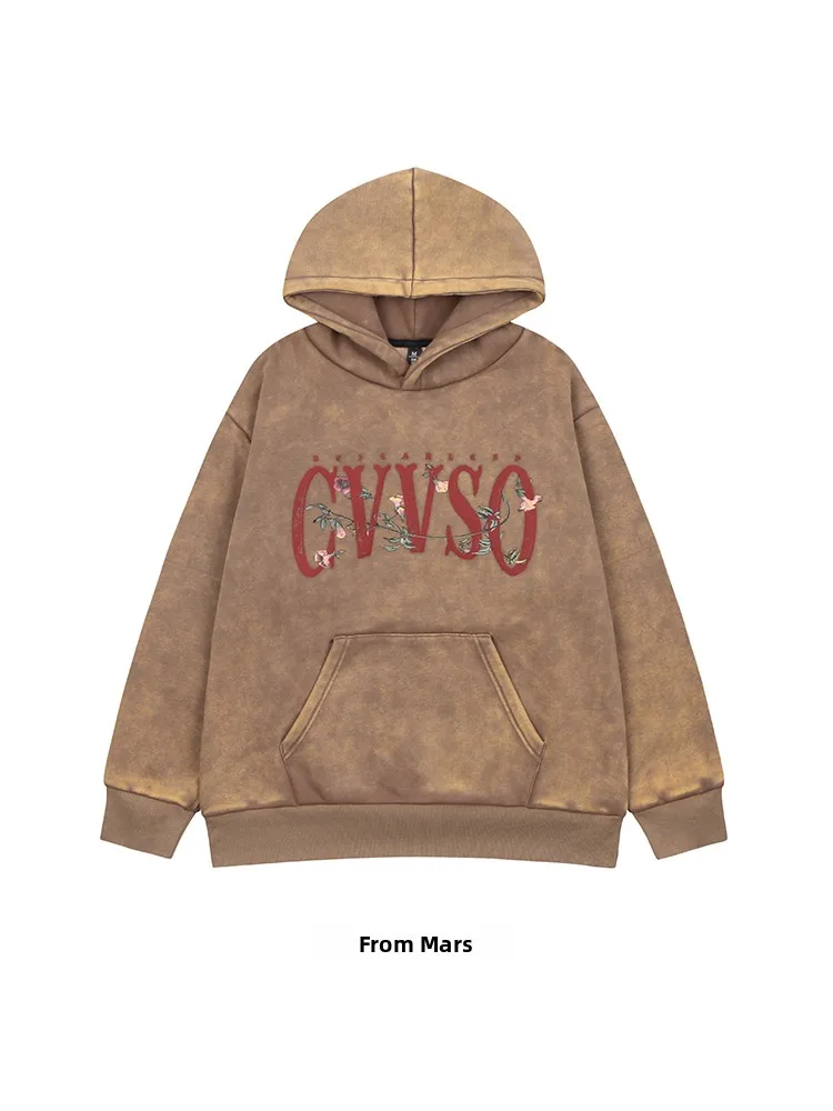 

from Bones Flower Sold Velvet Hooded Hoodie Men's Ethnic Clothing ow Hefu Winter Collection 2024 Other Pattern