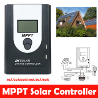 MPPT Solar Charge Controller 60A 50A 40A 30A 20A 10A Solar Panel Battery Charger LCD Display Solar Power Regulator 12V 24V Auto