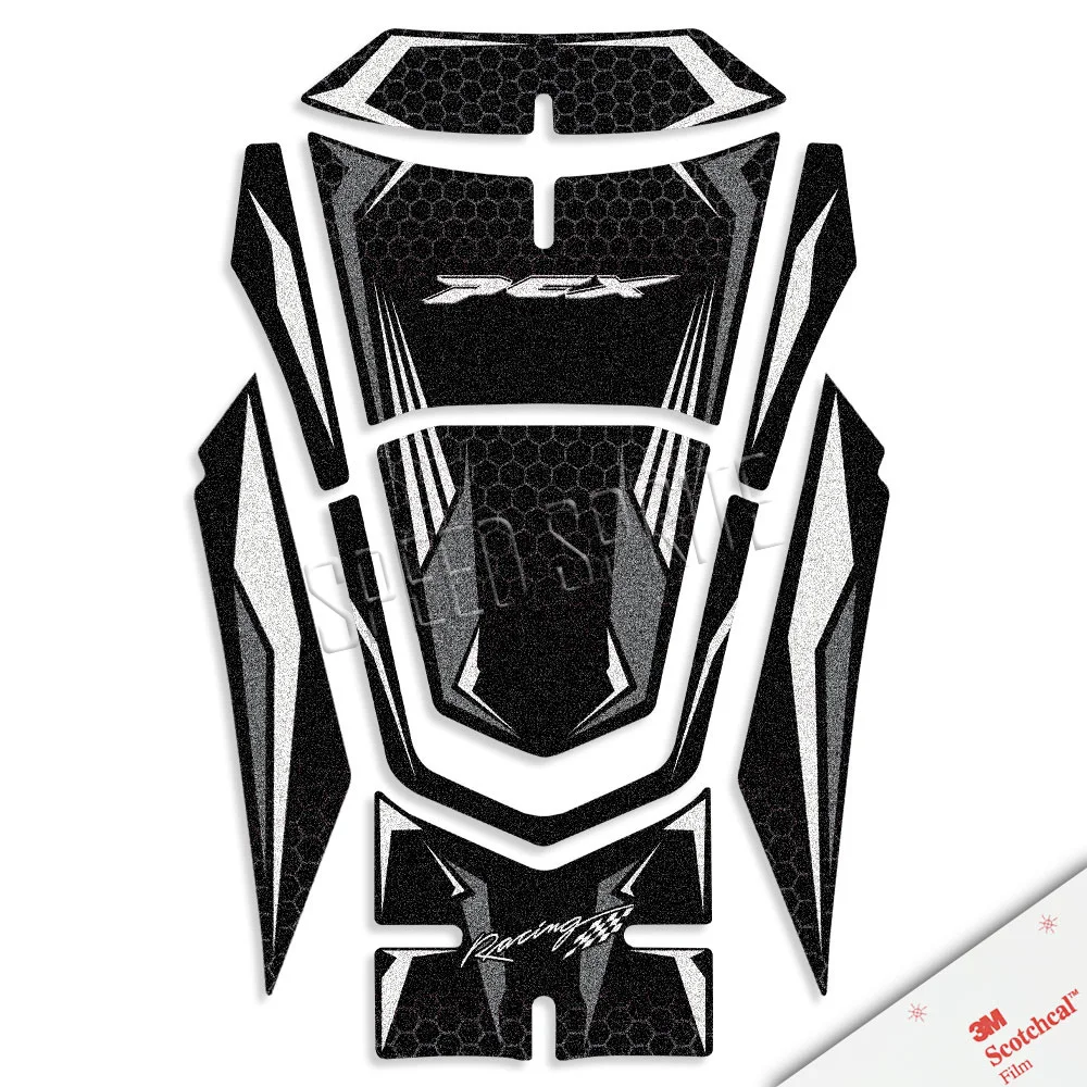 3M Motorcycle Fuel Tank Pad Decal Gas Cap Oil Cover Protector Sticker Accessories Protection For Honda PCX 160 2021 PCX160 2022