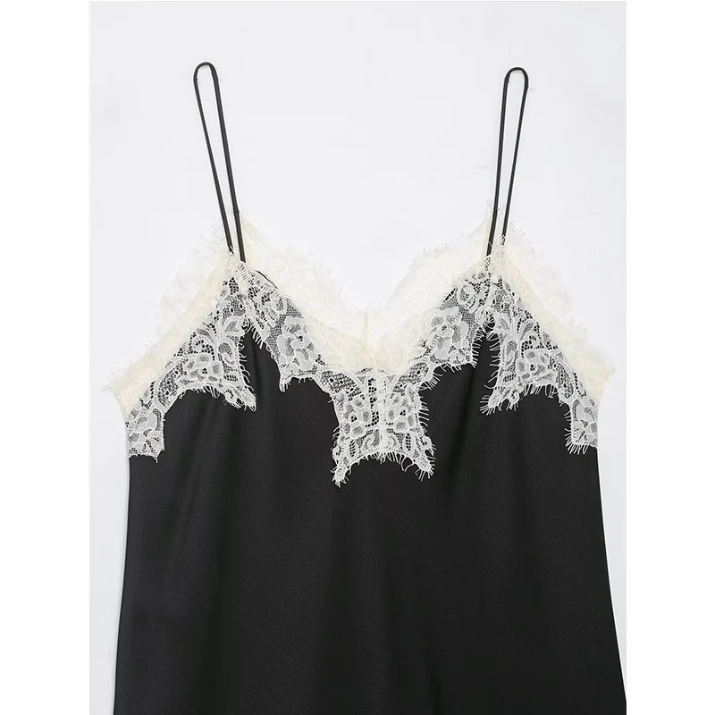 المرأة بلوزات من الدانتيل صيف 2026 موضة جديدة الأسود الإملائي البيج الدانتيل أنيقة كاميس القمم شيك الشابات مريحة عطلة القمم #6