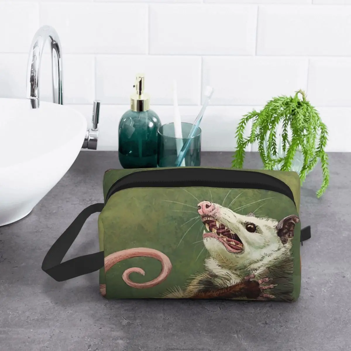 Amateur Opossum Actress Makeup Bag Cosmetic Organizer Storage Dopp Kit Toiletry Cosmetic Bag for Women Beauty Travel Pencil Case