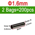 1.6x8mm 200pcs