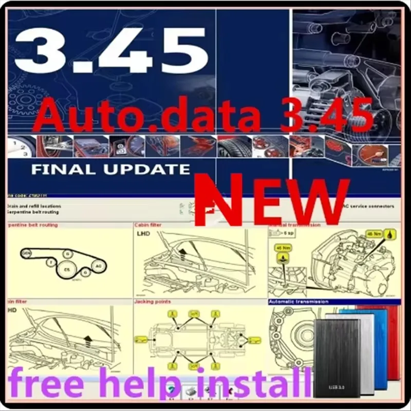 

Newest version Autodata 3.45 Auto Repair Software wiring diagrams data + install video guide auto data 3.45