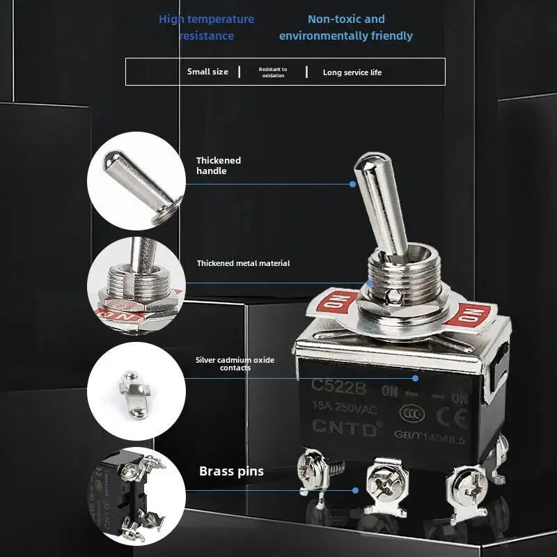 الروك التبديل تويست الذاتي قفل إعادة تعيين اثنين/ثلاثة موقف 3/6 دبابيس مقاوم للماء 15A 250VAC ON-OFF برغي اتصال