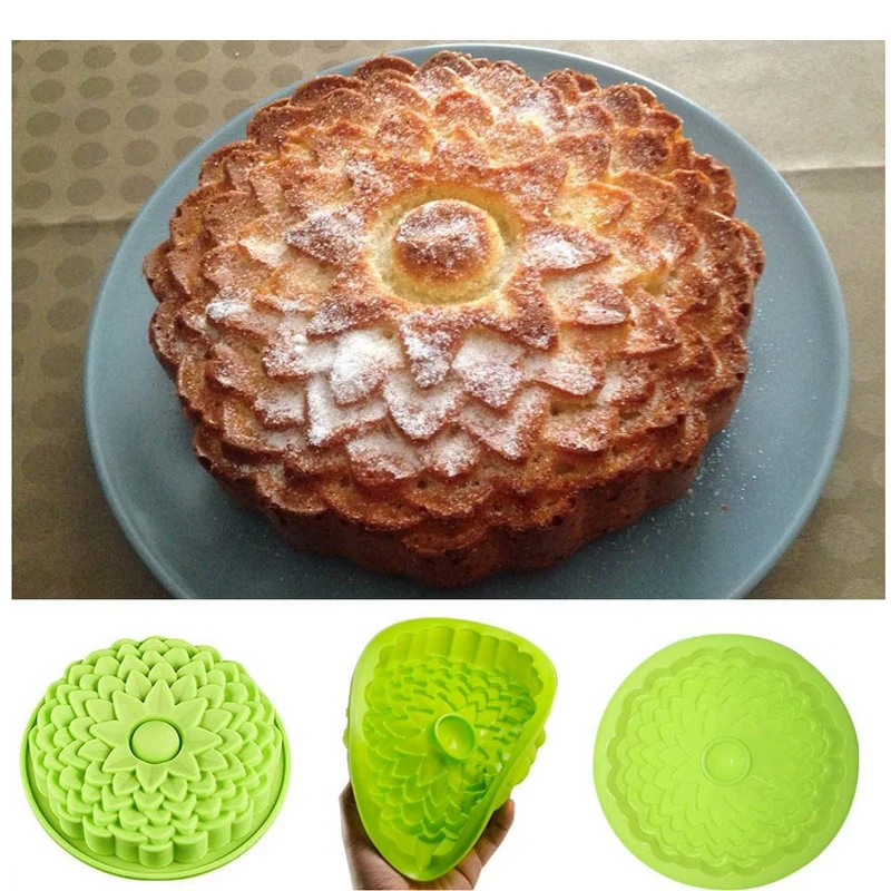 6/8/11 zoll Kuchen Pan Silikon Kuchen Form Non Stick glücklich geburtstag mit Spirale Design Geeignet für Kuchen Gelee brot Geburtstag Party