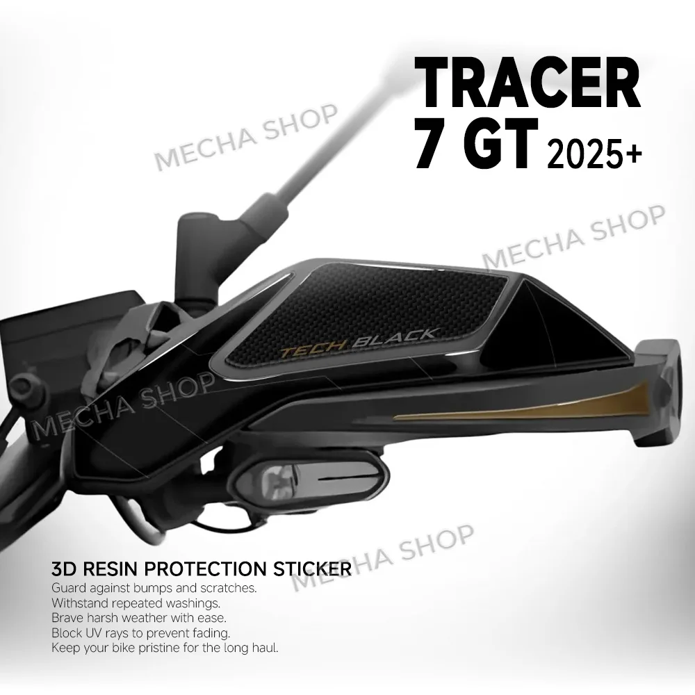 For Tracer 7 GT 2025 Accessories Handguard Stickers 3D Resin Sticker Protection Kit