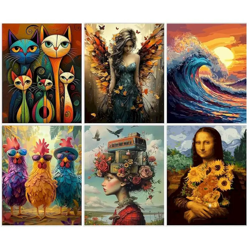 

GATYZTORY Abstract DIY Paint by Number For Adults Figure Picture On Canvas HandPainted Art Painting By Number Unique Gift