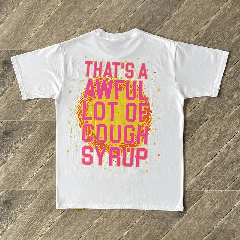 That's A Awful Lot of Cough Syrup Short Sleeve T-shirts Eagle Pattern Loose Casual Men's Women's Casual Top Tee Graphic T Shirts