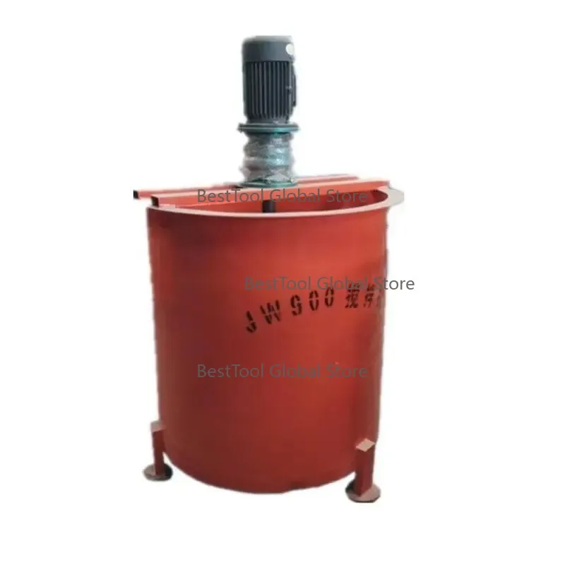 

1000L Double-La-yer El-ectric Motor Mixing Pulping Mac-hine 220V Barrel Tank for Concrete P Cement Mor-tar Mixing Barrel Tank