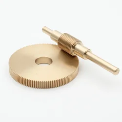 1:120 Speed Ratio Copper Brass Turbo Worm Gear Suit 120 Teeths 2019-059 12mm Bore 5mm Diameter 75mm Worm