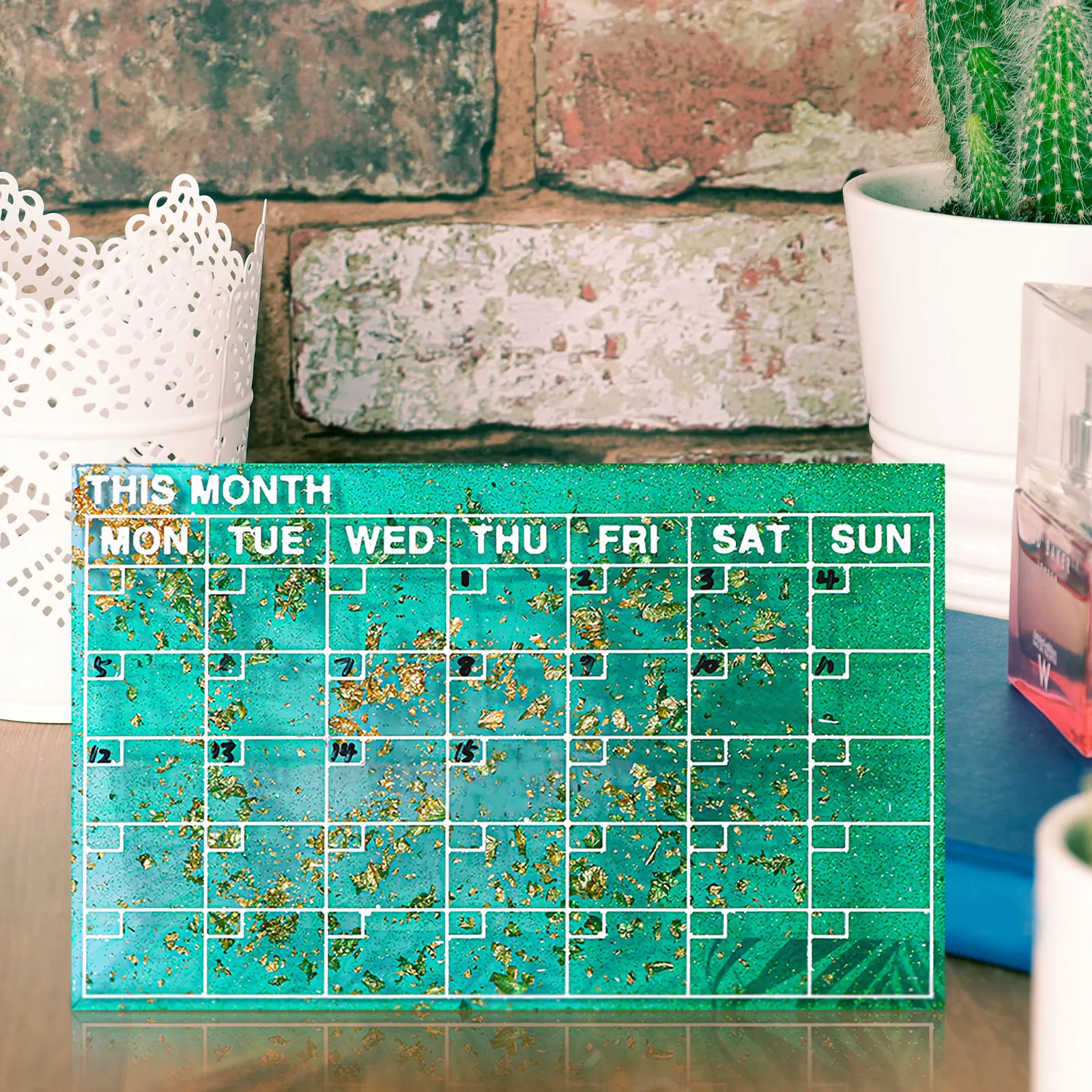 

Silicone Mold DIY Crafts Easy Demold Clean Silicone Mold Durable Monthly Schedule Notepad Planner Menu Sculpture Making