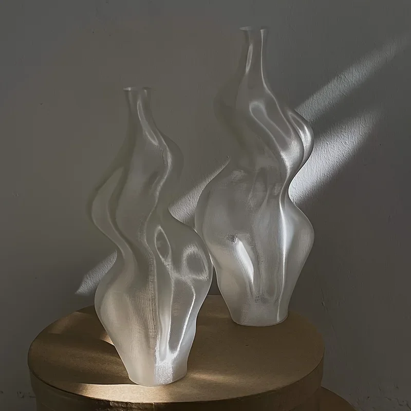 

Modern Flower Vase 3D Printed Flower Vase Boho Unique Flower Vase St Patrick's Day Easter Decor Aesthetic Room Wedding Party Déc