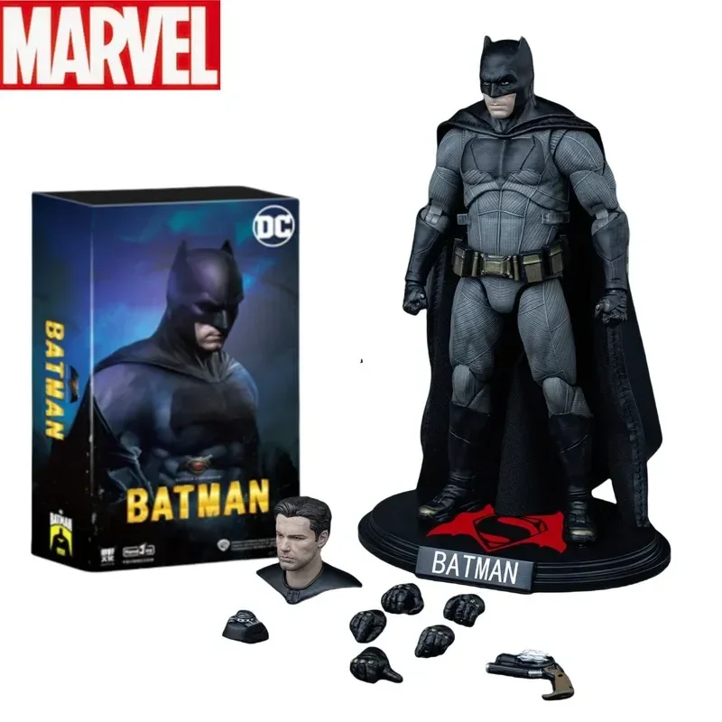 Original Fondjoy Batman Anime Figure 1/9 7 Inch Movie Figurine Bvs Big Ben Batman Multiverse Light Armor Statue Model Gift Toys