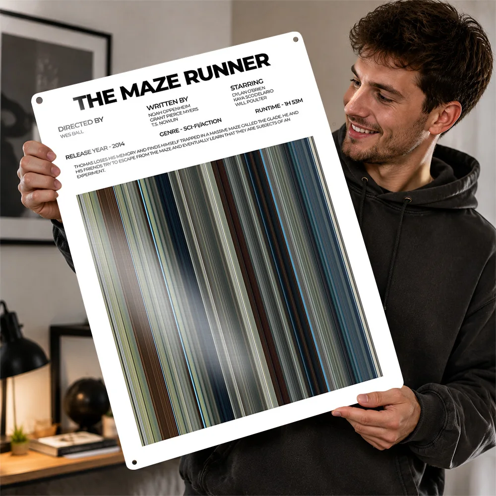 The Maze Runner Movie Personalized 3D Textured Metal Poster Wall Art Tinplate Sign for Decoration Room Decorating Interior Decor