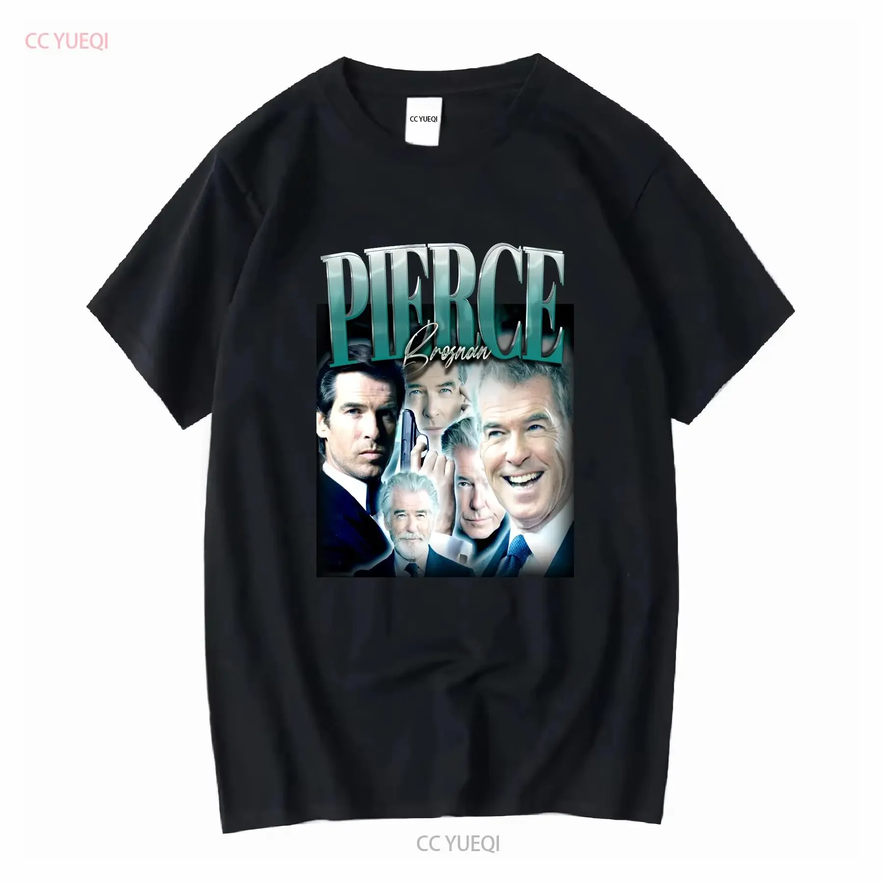 PIERCE BROSNAN TEES Vintage T Shirt 90s Tribute Fan Merch Retro long or short sleeves vintage Washed Breathable