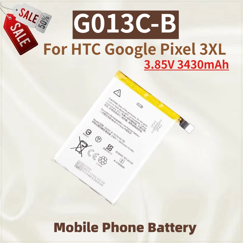 

Высококачественная батарея для мобильного телефона G013C-B 3.85V 3430mAh для HTC Google Pixel 3XL, новая, замена оригинальной батареи