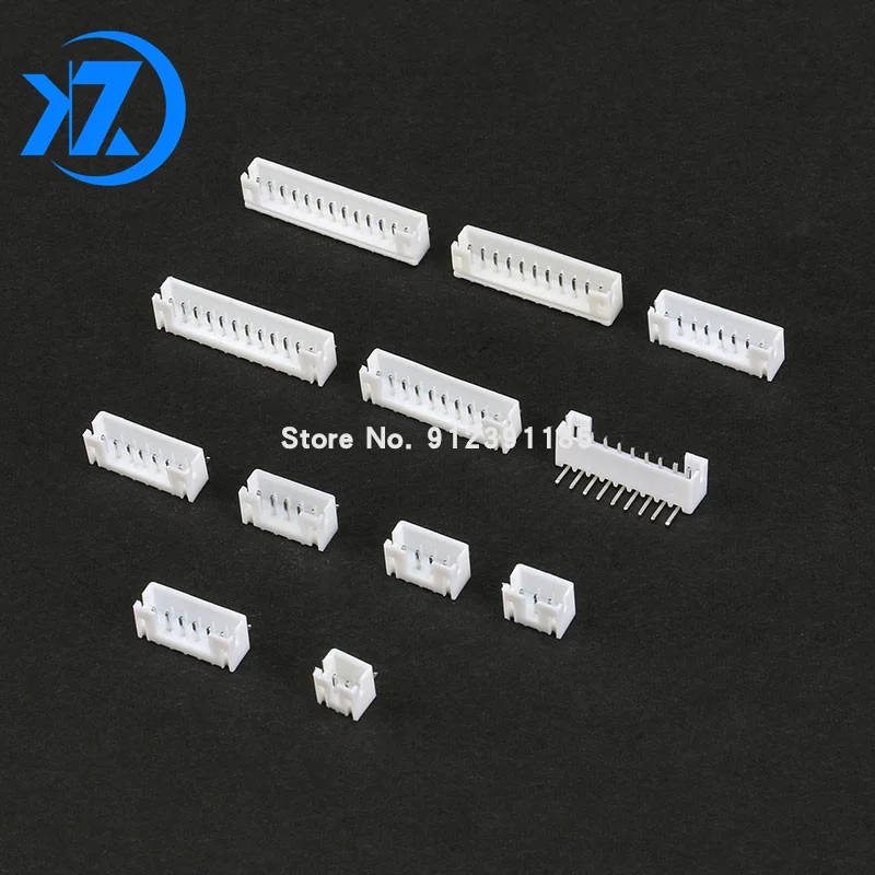 50pcs/lot PH2.0mm Curved needle 2P/3P/4P/5P/6P/7P/8P/9P/10P/11P/12P/13P/14P/15P/16P PH 2.0 White connector 2mm Pitch