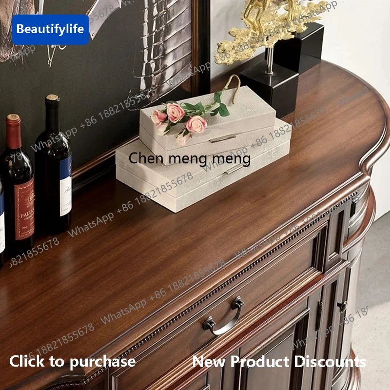 

D183 Американский входной шкаф из массива дерева, настенный стеллаж для хранения, консольный столик для гостиной, сервант для хранения