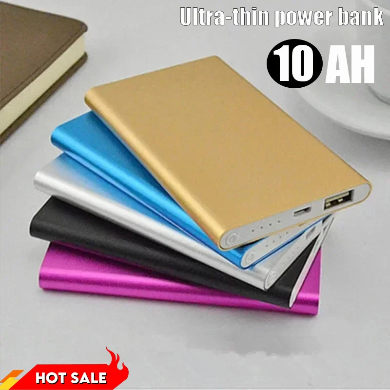 Portable ultra-thin polymer power bank 10000 mAh mobile phone universal metal case power bank brand new