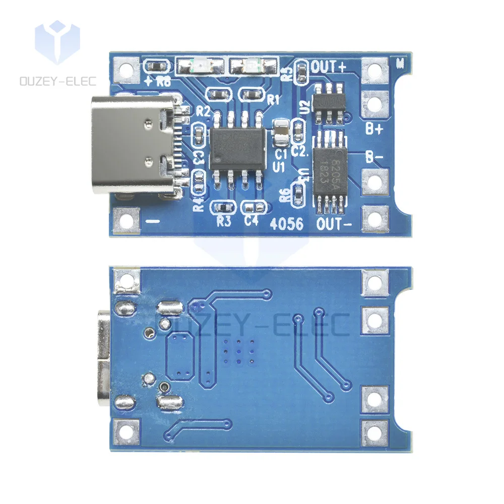 5/10pcs TP4056 18650 Lithium Battery Charging Board 5V 1A Type-c Input Interface USB DIY Charger Module with Dual Protection