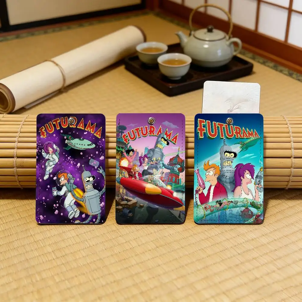 

Забавный зажим для карт с рисунком F-futuramaES, защитный рукав, защитный рукав для банковского автобуса, кредитной карты, защитный рукав для удостоверения личности