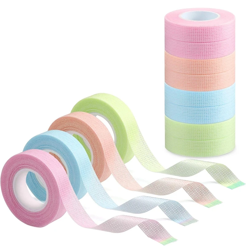 

24 Piece Adhesive Breathable Fabric Tape Eyelash Grafting Tape Makeup Lash Tape For Eyelash Extension