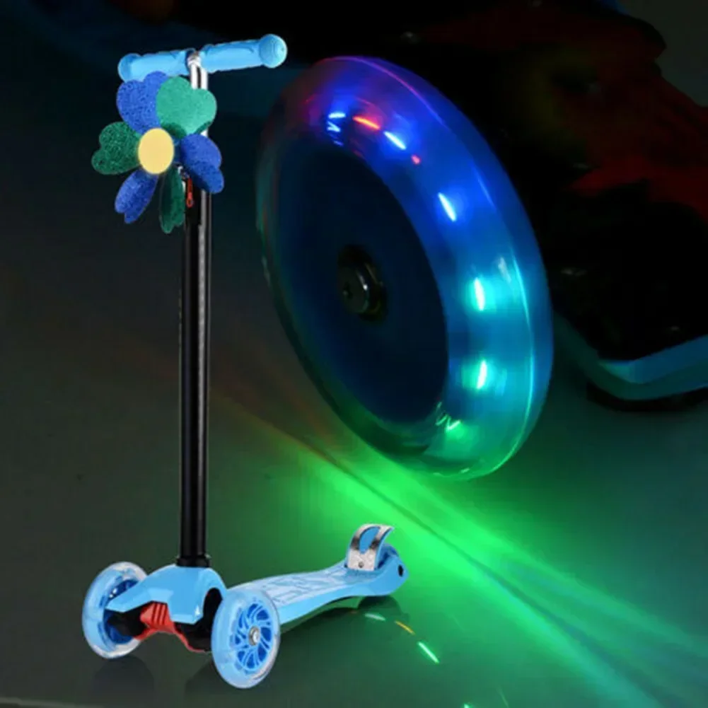 Scooter Wheels LED Flash Wheel Flashing Lights Back Rear ABED For Scooter Mini 8*2.2CM Scooter Luminous Silent Wheels