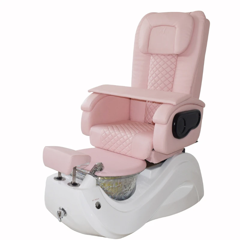 luxury nail salon furniture pink color cheap spa pedicure chairs