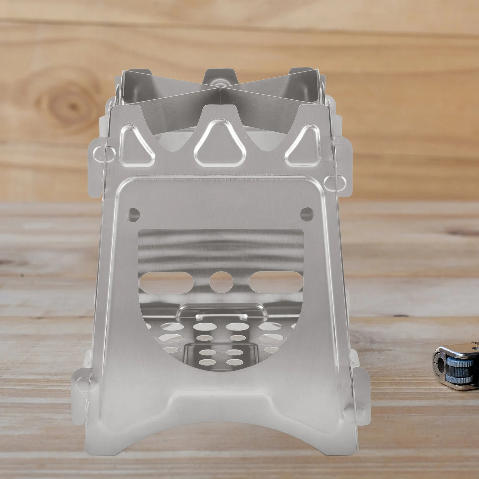 

Camping Wood Stove Stainless Steel Folding Lightweight Portable Outdoor Mini Cooker Durable Stove Mini Cooker for Outdoor