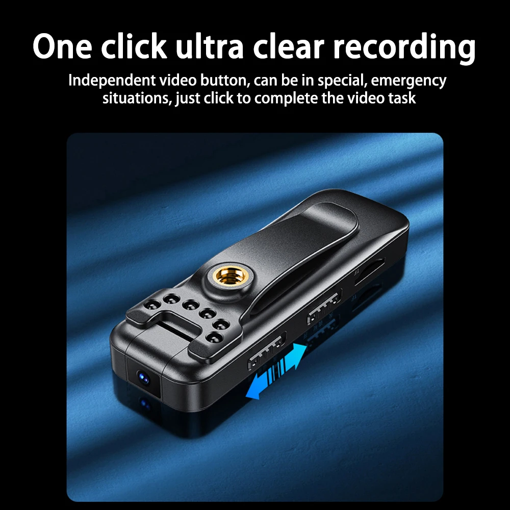 Body Camera with Audio Ultra HD Body Worn Cam with Clip Wearable Mini Camcorder with LCD Screen for Riding Meeting Home