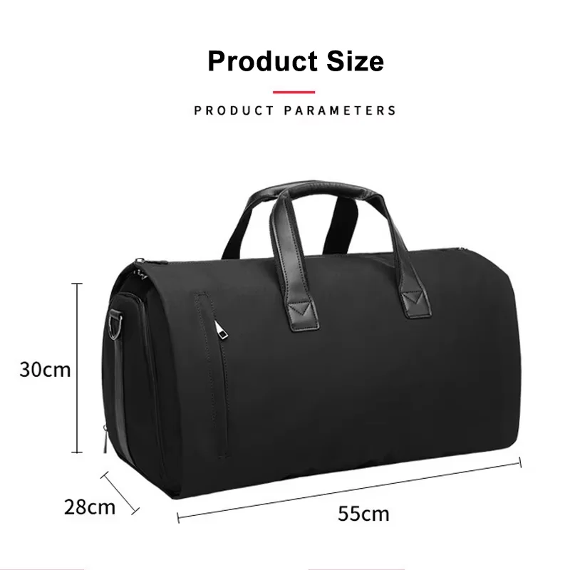 Garment Duffle Bag Men Gym Traveling Essentials Weekender Suit Bag With Shoulder Shoes Compartment on Tote Bags sac de sport