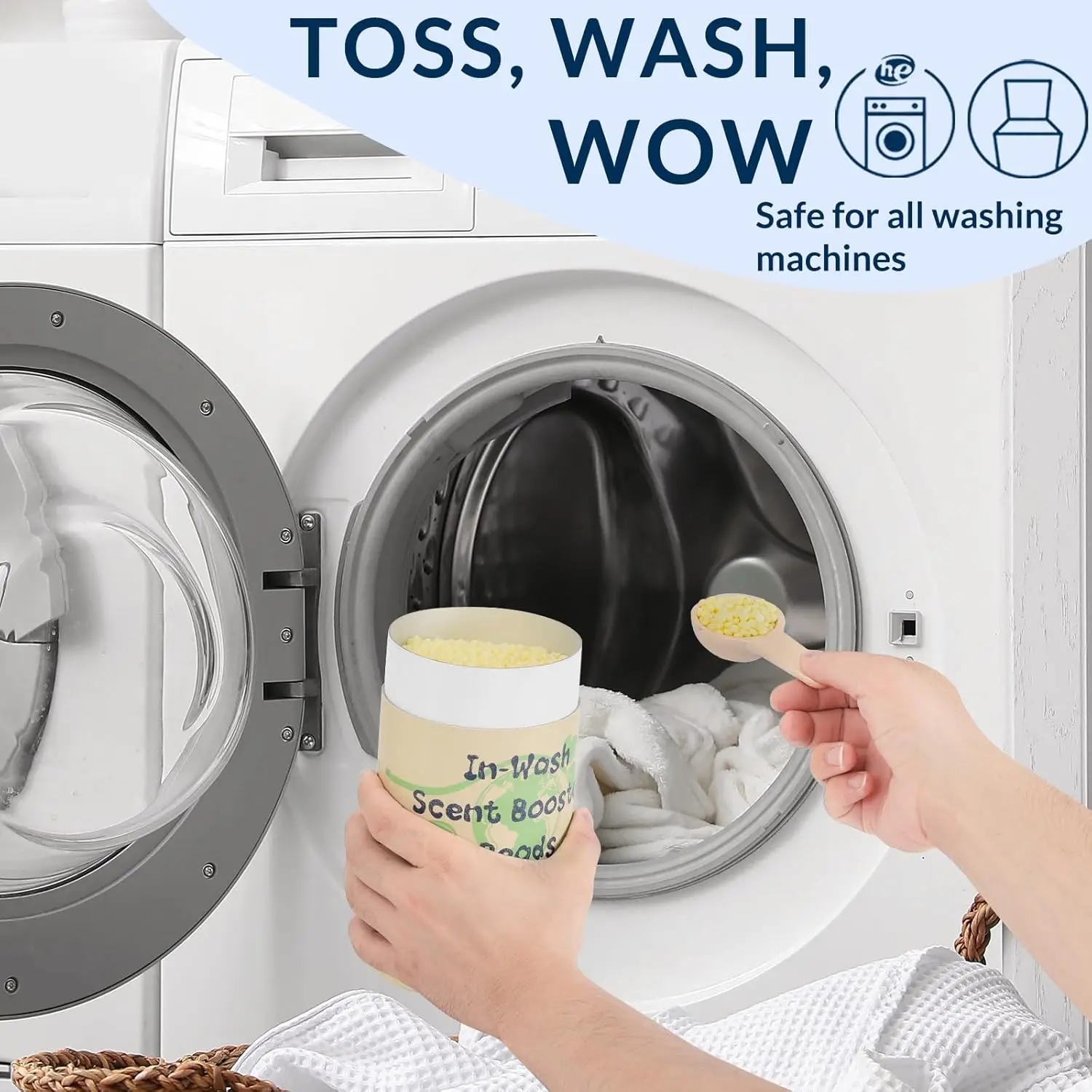 In‑Wash Scent Booster Beads – Fresh Essence Scent, Laundry Beads fabric softener, 24 oz – Lasts Up to 70 Washing Cycles – Eco‑Fr - view 4