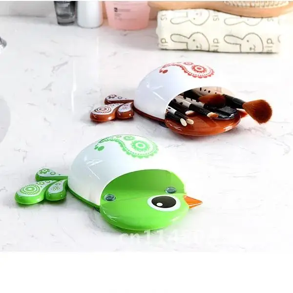 Popular Kid's Favourite Cartoon Bird Pattern Suction Cup Tooth Brush Holder Bathroom Accessories for Toothbrush 1 Piece Funny