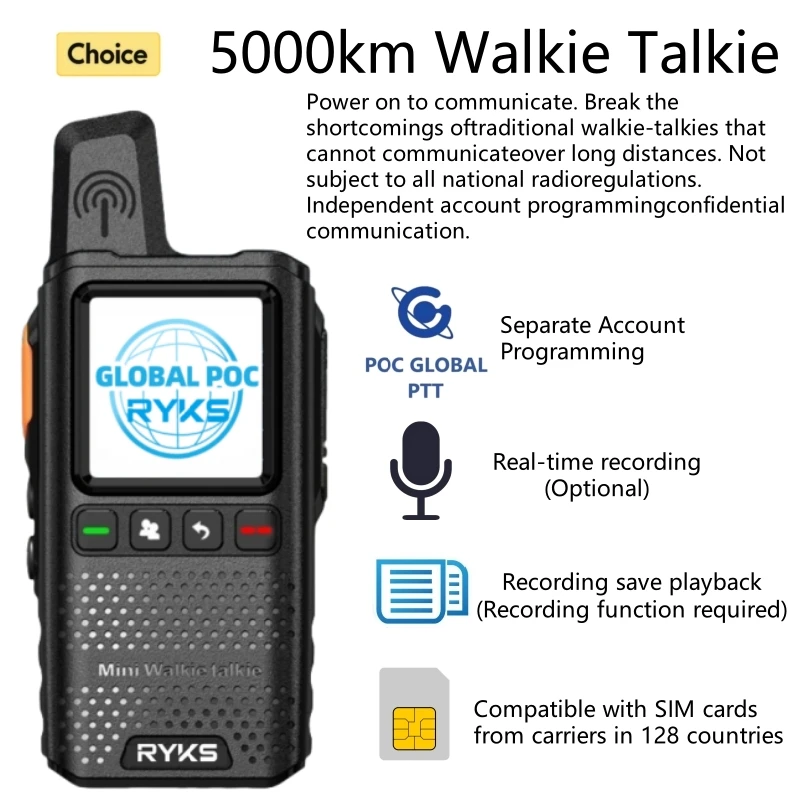 Walkie Talkie 50Km 4G Global radio