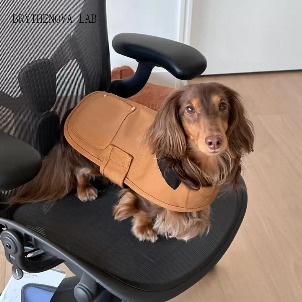 Quickly Take Off Down Waistcoat for Dachshund Dogs Brown Jacket Mid Small Large Wiener Dogs Thick Vest for Dog