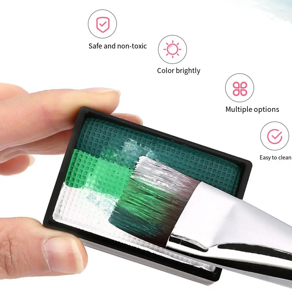 여러 가지 빛깔의 바디 페이스 페인팅 키트 다채로운 방수 할로윈 메이크업 도구 오래 지속되는 무독성 페이스 페인팅 팔레트 선물