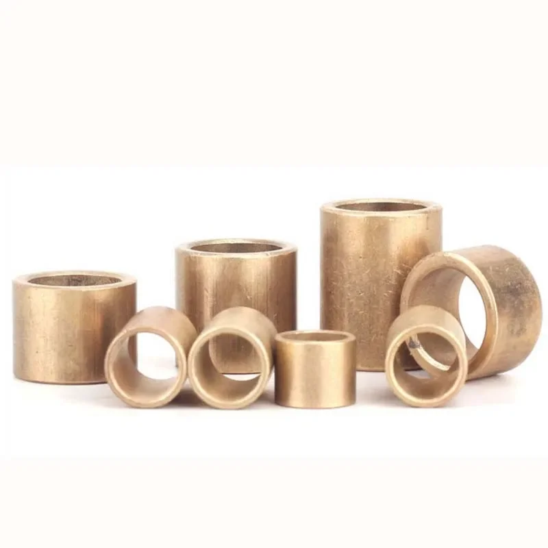 10Pcs Self-Lubricating Bearing Powder Metallurgy Oil Brass Bushing Guide Sleeve Precision Copper Base Bearing Inner Diameter 4mm
