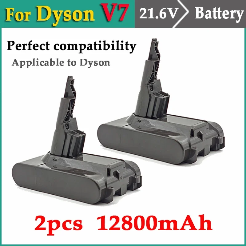 V7/SV11 12.8Ah 21.6V For Dyson Battery Longer Runtime and Stronger Suction Replacement V7 Animal Trigger Motorhead Pro Fluffy