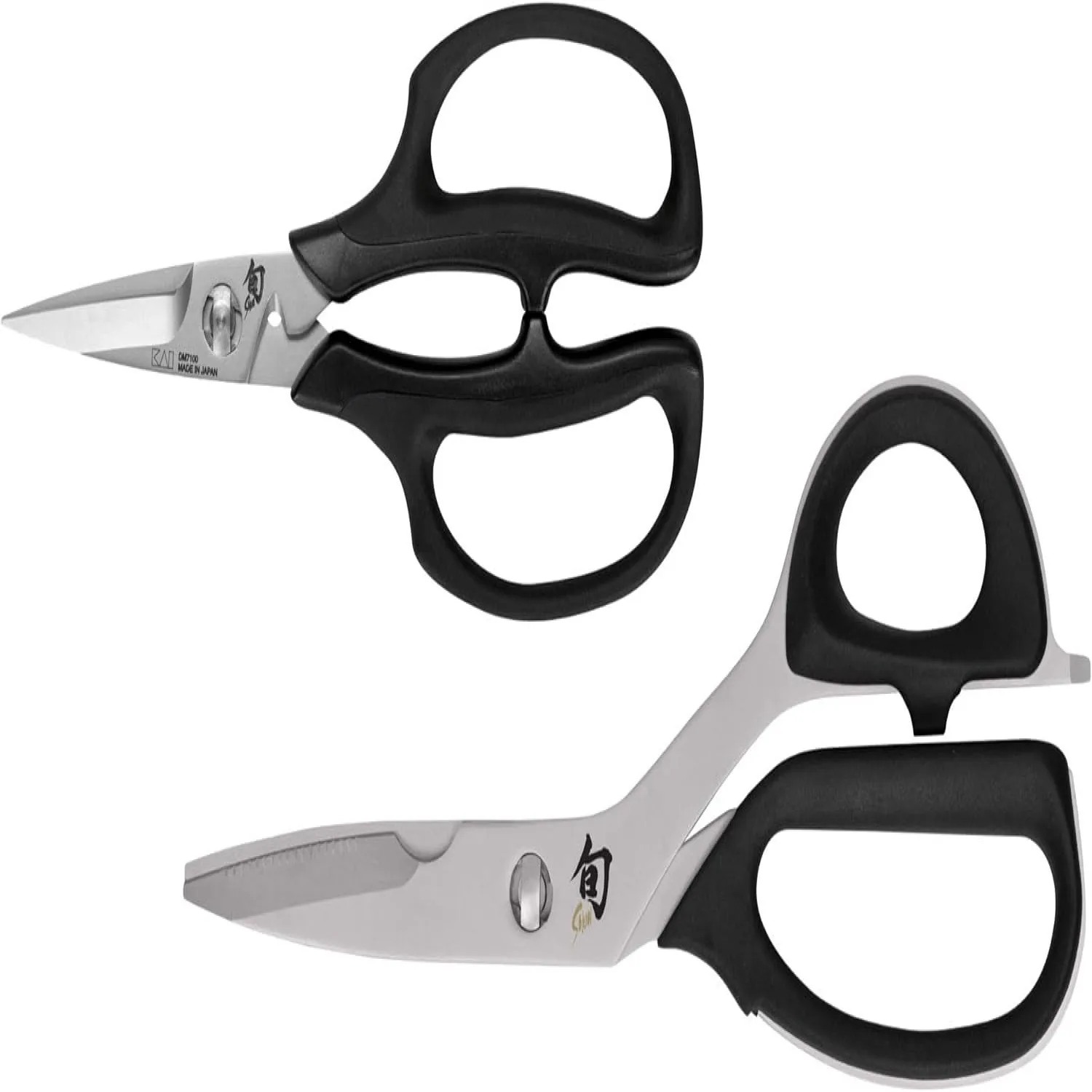 Shun Cutlery 2 Piece Kitchen Shear Set, Stainless Steel Cooking Scissors, Blades Separate for Easy Cleaning, Comfortable