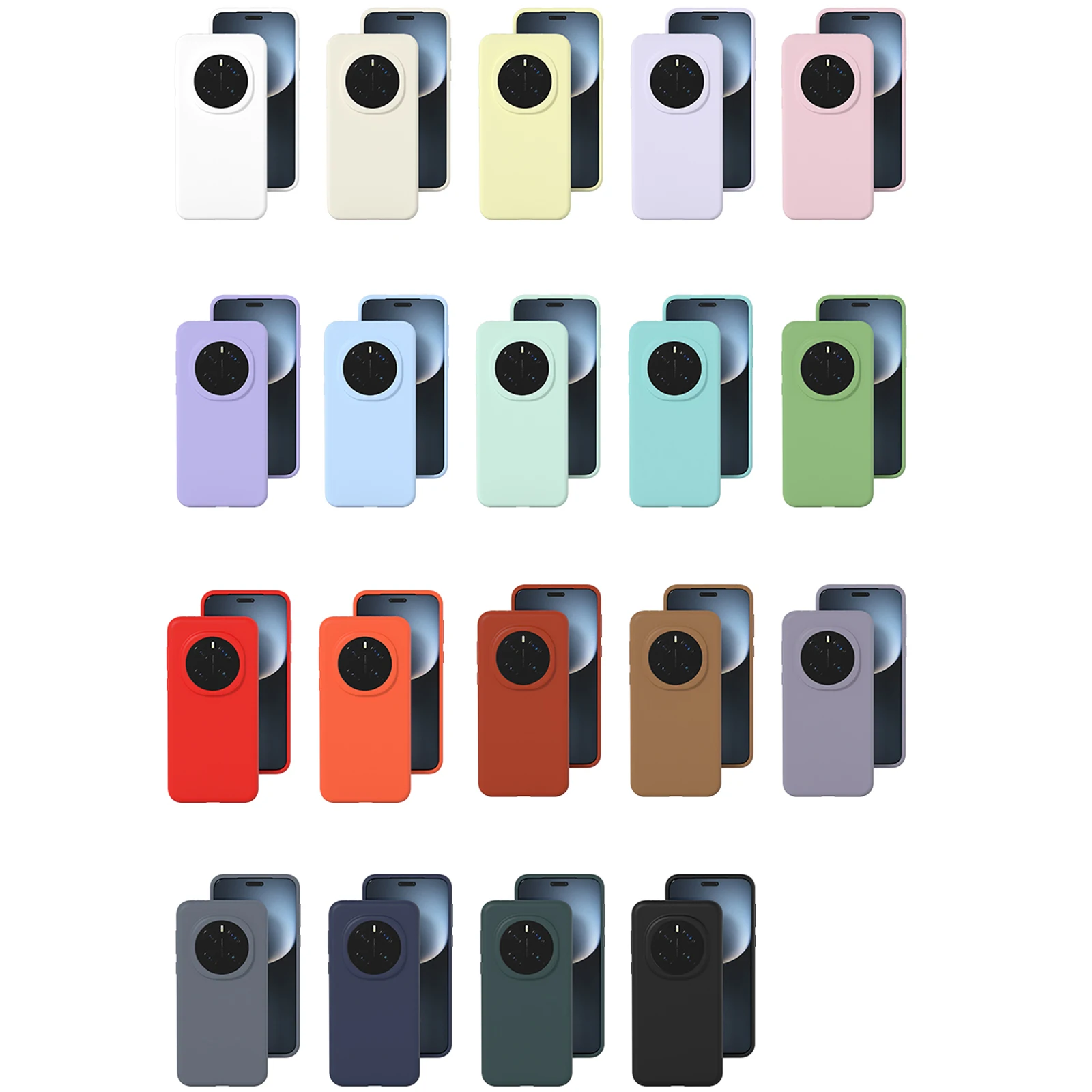 

Shockproof Soft Liquid Silicone Phone Case For Honor Magic 7 Magic6 Pro Magic4 5, Skin Fleece Protection Cover Retail Package